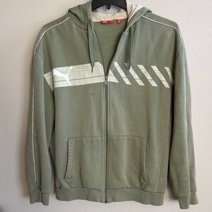 Puma Men’s Olive Green Full-Zip Hoodie
